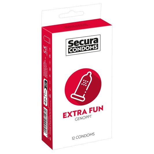 Secura Clear Ribbed Condoms 12 Pack Enhanced Pleasure