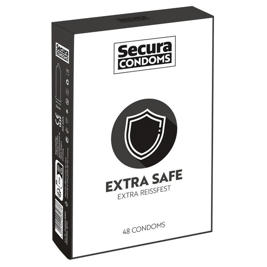 Secura Clear Latex Condoms 48 Pack Ultra Safe Extra Strong
