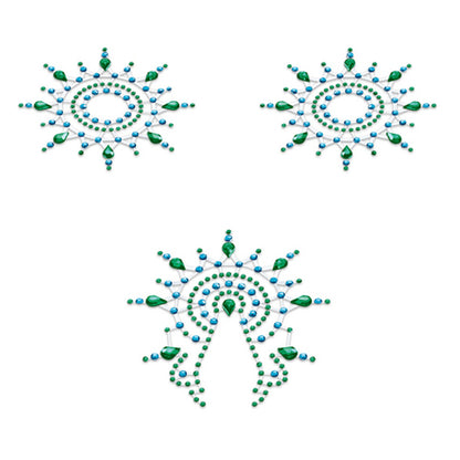 Petits Joujoux Green Crystal Nipple and Vagina Pasties