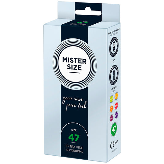 MISTER SIZE 47mm Pure Feel Extra Thin Condoms 10 Pack