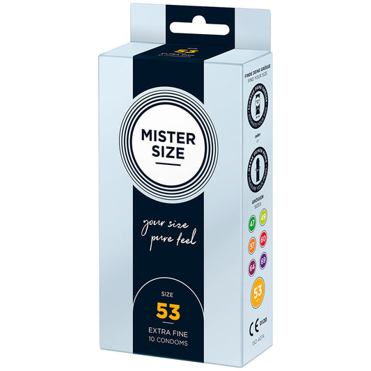 Mister Size 53mm Pure Feel Extra Thin Condoms 10 Pack