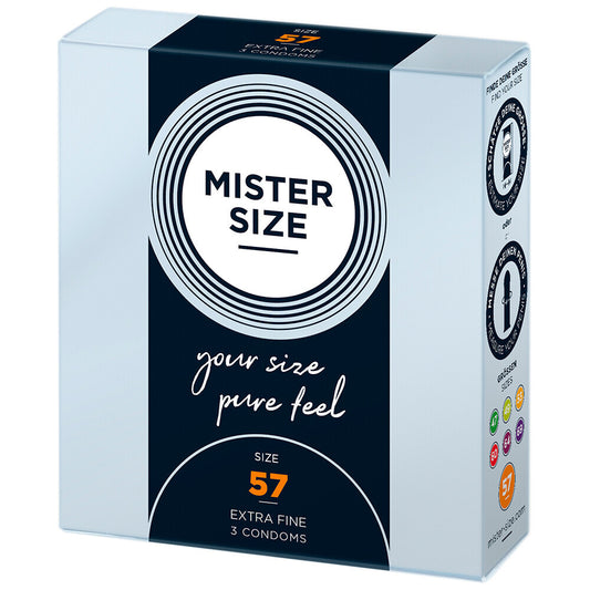 MISTER SIZE 57mm Pure Feel Extra Thin Condoms 3 Pack
