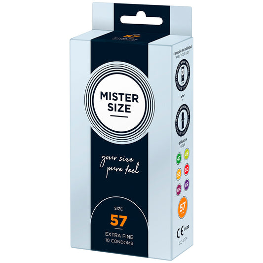 Mister Size 57mm Extra Thin Pure Feel Condoms 10 Pack