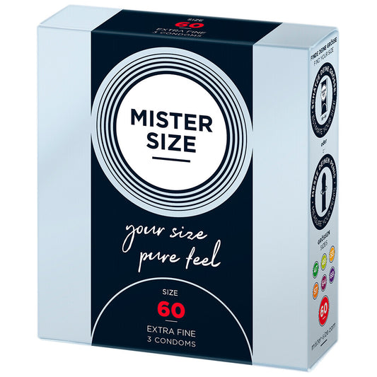 MISTER SIZE 60mm Extra Thin Personalized Fit Condoms 3 Pack