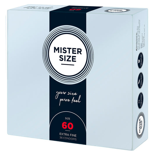 MISTER SIZE 60mm Pure Feel Condoms 36 Pack Extra Thin