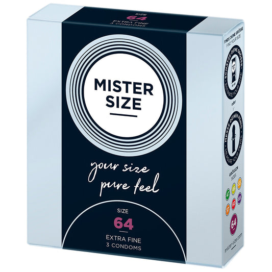 MISTER SIZE 64mm Extra Thin Pure Feel Condoms 3 Pack