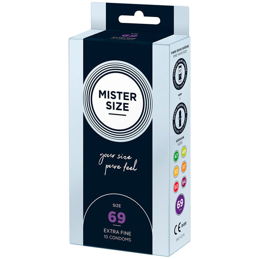 MISTER SIZE 69mm Clear Pure Feel Condoms 10 Pack