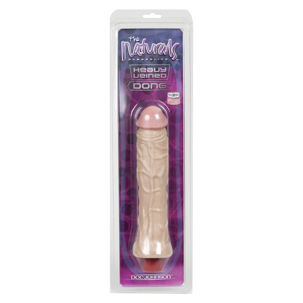 Naturals Flesh Tone Heavy Veined 8 Inch Vibrating Dong