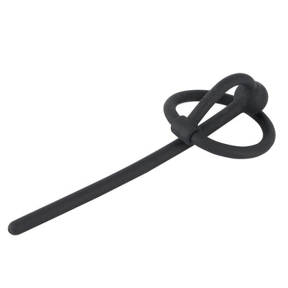 Adventure Silicone Hollow Penisplug with Glans Ring