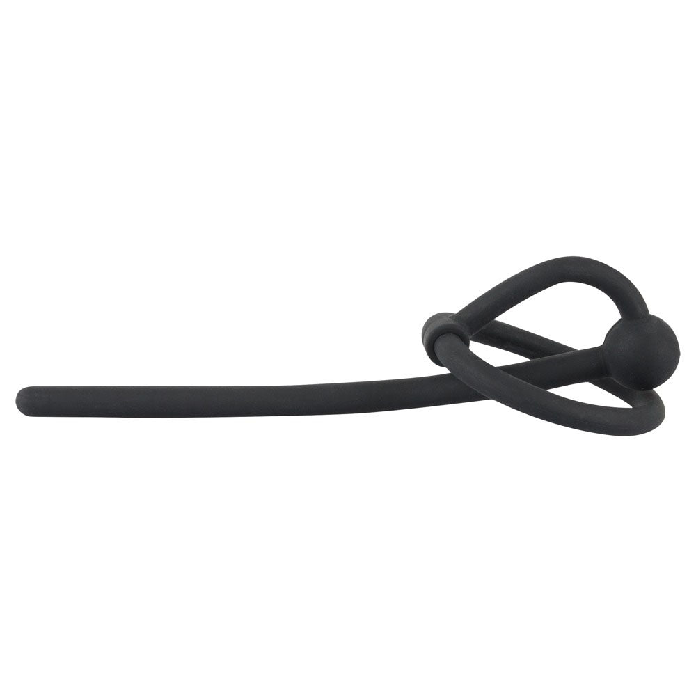 Adventure Silicone Hollow Penisplug with Glans Ring