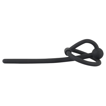 Adventure Silicone Hollow Penisplug with Glans Ring