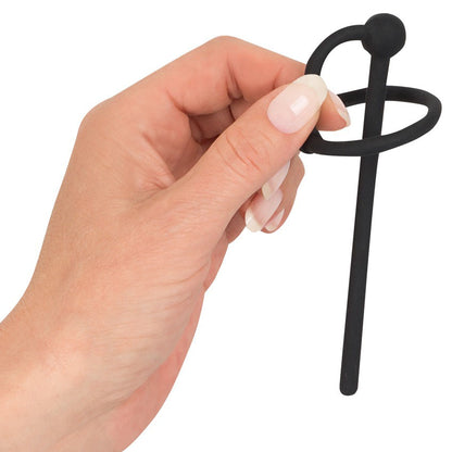 Adventure Silicone Hollow Penisplug with Glans Ring