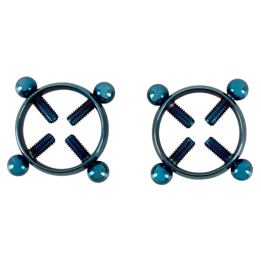 Bad Kitty Blue Nipple Clamps with Adjustable Intensity