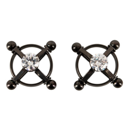 Bad Kitty Black Nipple Jewelry with Adjustable Clamps