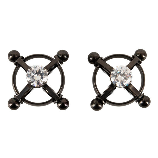 Bad Kitty Black Nipple Jewelry with Adjustable Clamps
