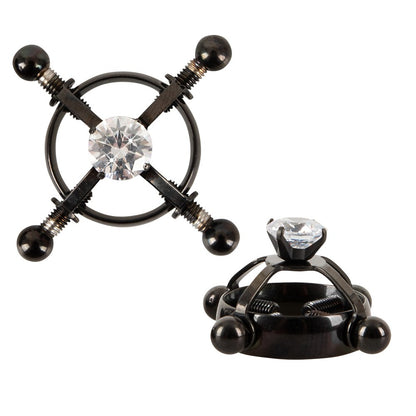 Bad Kitty Black Nipple Jewelry with Adjustable Clamps