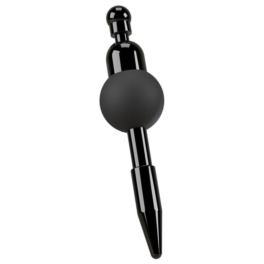 PENISPLUG Black Vibrating Penis Plug with Tapered Design