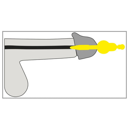 PENISPLUG Black Vibrating Penis Plug with Tapered Design