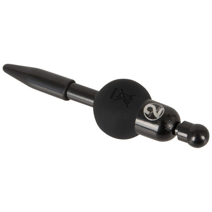PENISPLUG Black Vibrating Penis Plug with Tapered Design