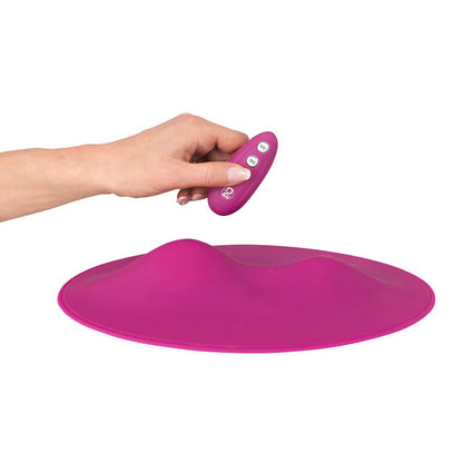PleasureWave Black Vibrating Pad with Remote Control