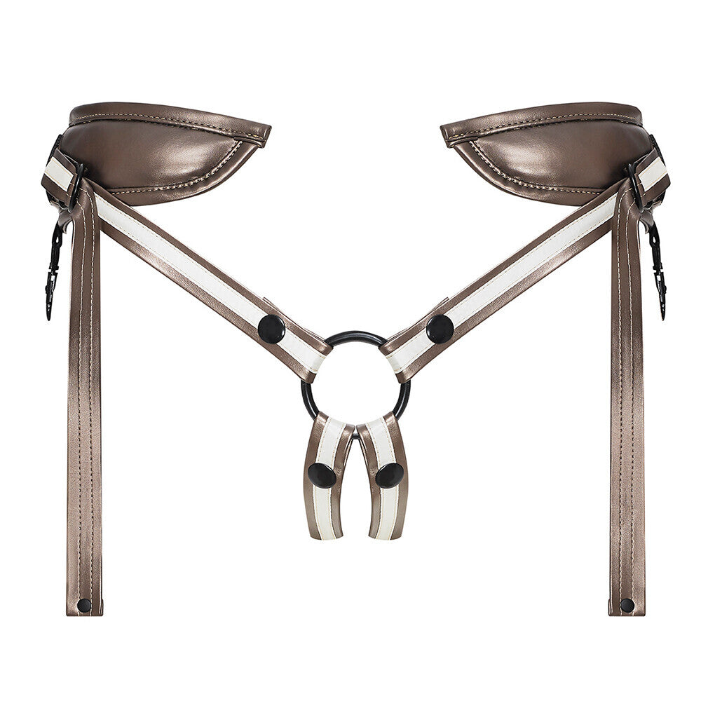Strap On Me Black Leatherette Desirous Harness Adjustable Fit