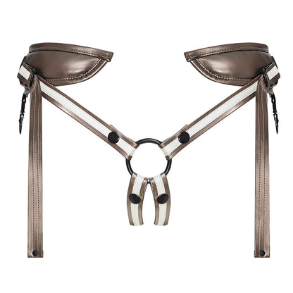 Strap On Me Black Leatherette Desirous Harness Adjustable Fit