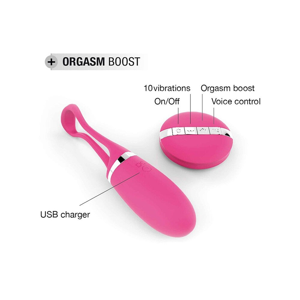 Dorcel Pink Remote Control Vibrating Egg with Voice Activation