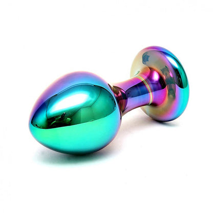 Melany Multi-Colored Glass Anal Dildo with Color Changing Design