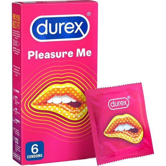 Durex Clear Pleasure Me Ribbed and Dotted Condoms 6 Pack