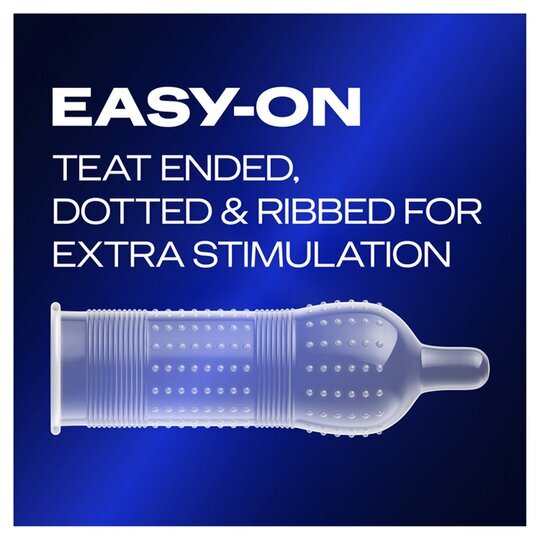 Durex Mutual Climax Ribbed Regular Fit Condoms 12 Pack
