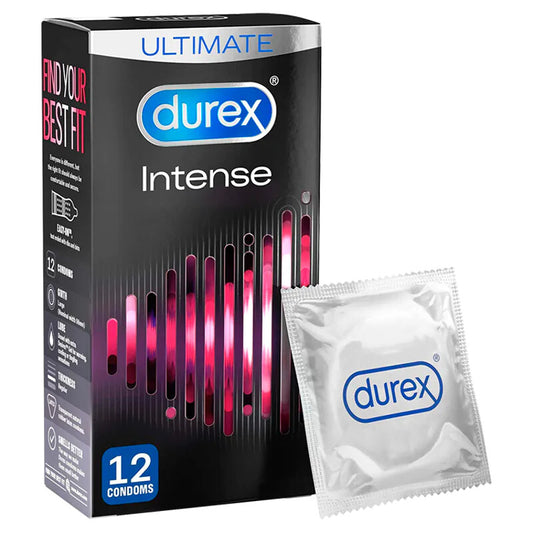 Durex Clear Intense Ribbed and Dotted Condoms 12 Pack
