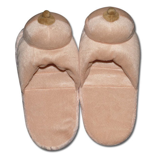 Whimsical Warmth Fun Breast Shape Polyester Slippers