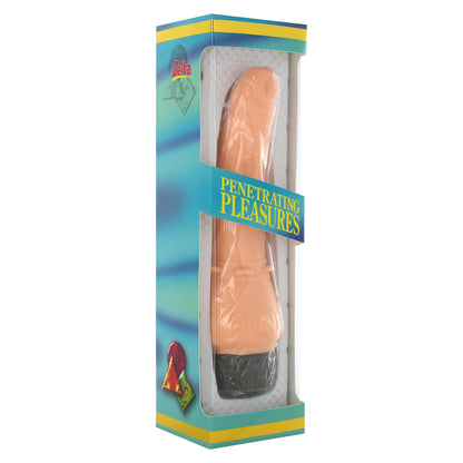 PleasureMax Flesh-Colored Vinyl G-Spot Vibrator 8-Inch