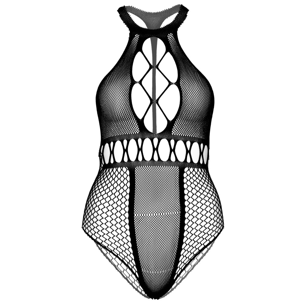 Leg Avenue Black Bodysuit for UK Sizes 14 to 18 T-Strap Neckline