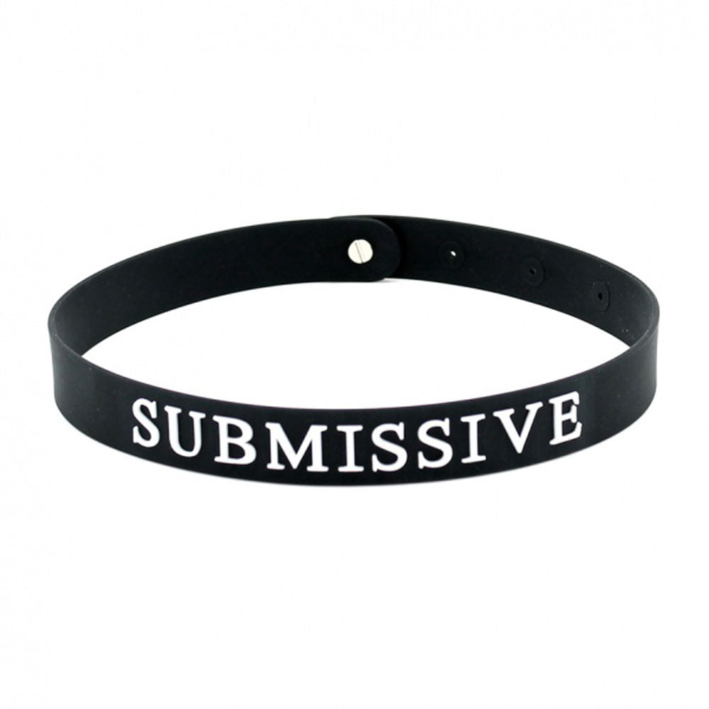 Submissive Style Black Silicone Collar for Comfort and Confidence