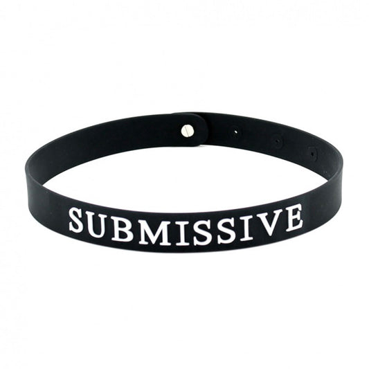 Submissive Style Black Silicone Collar for Comfort and Confidence