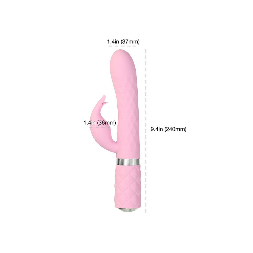 Pillow Talk Pink Lively Rabbit Vibrator with Rotating Shaft