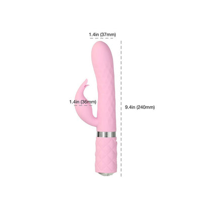 Pillow Talk Pink Lively Rabbit Vibrator with Rotating Shaft