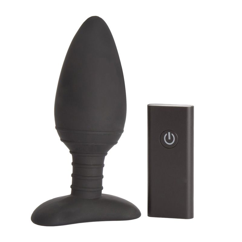 Nexus Black Large Rechargeable Vibrating Butt Plug
