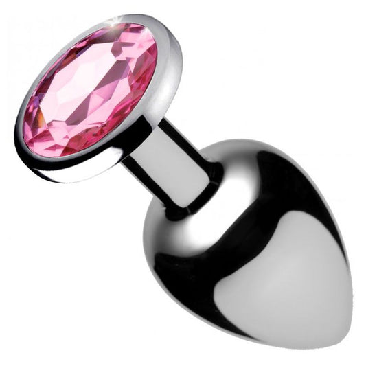 Booty Sparks Pink Gem Medium Aluminum Alloy Anal Plug