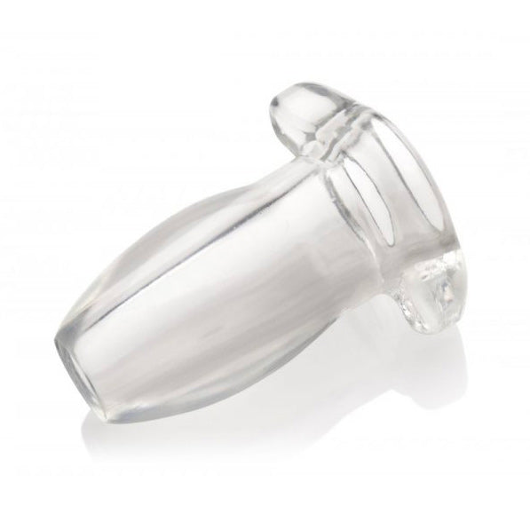 Master Series Black Peephole Hollow Anal Plug for Beginners