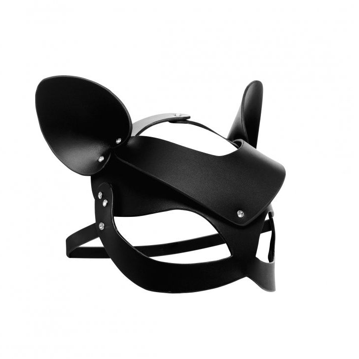 XR Brands Black Master Series Bad Kitten Leather Cat Mask

