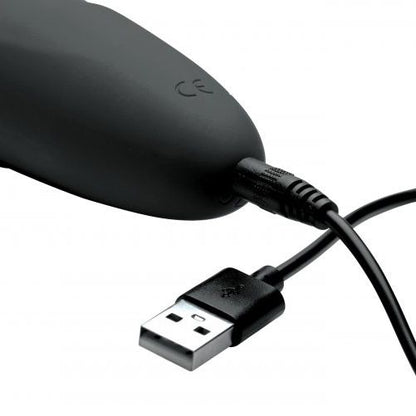 Master Series Black Thunderstick Rechargeable Silicone Wand