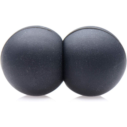 Master Series Black Silicone Magnetic Pleasure Spheres