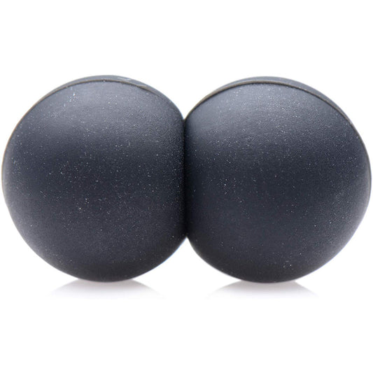 Master Series Black Silicone Magnetic Pleasure Spheres
