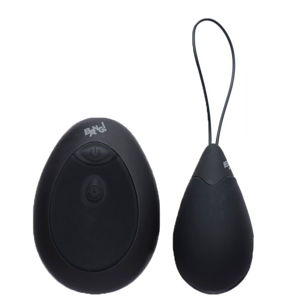 XR Brands 10X Silicone Love Egg Vibrator Black