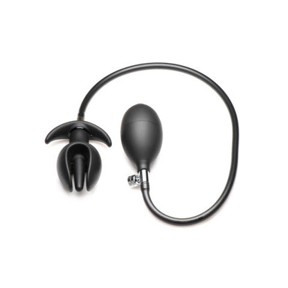 Master Series Black Inflatable Silicone Anal Plug