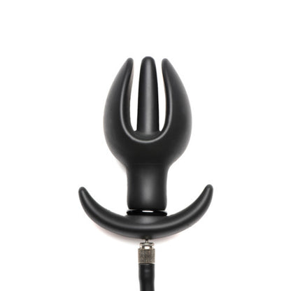 Master Series Black Inflatable Silicone Anal Plug