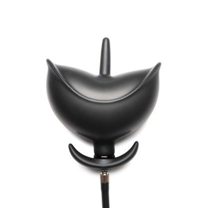 Master Series Black Inflatable Silicone Anal Plug