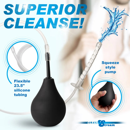 Clean Stream Enema Bulb Kit with Flexible Nozzles and Travel Design